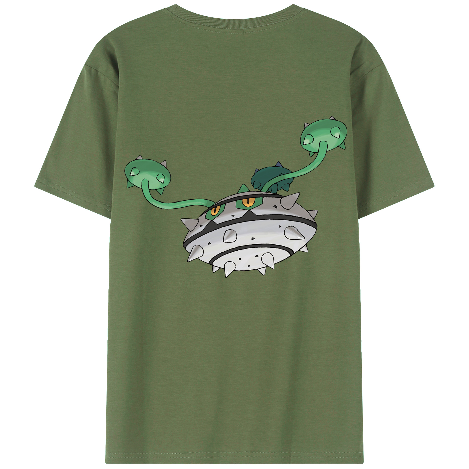 （画像用） ポケットモンスター Pokémon 綿100％ メンズ半袖Tシャツ（バックプリント） 通気性
